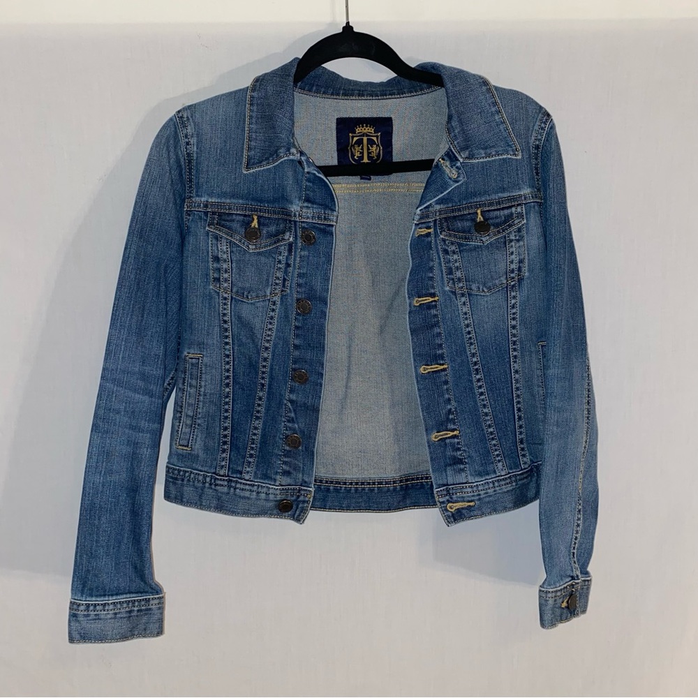Talbots Blue Denim Jean Jacket Size Small Petite